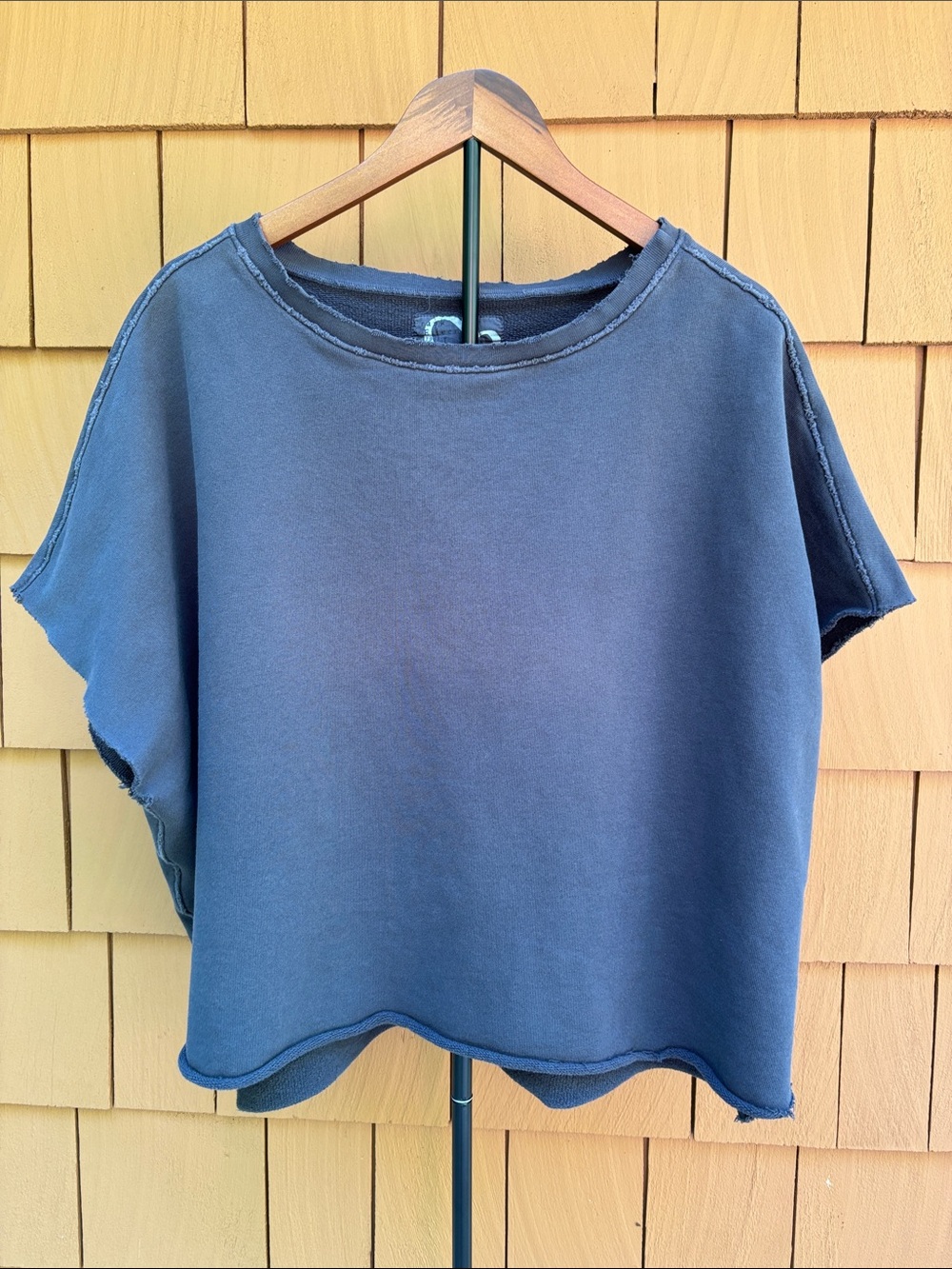 FRANK & EILEEN | Charcoal Tee Lab Capelet Lagenlook Minimalist Sweatshirt | OS